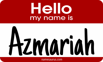 Hello my name is Azmariah png download