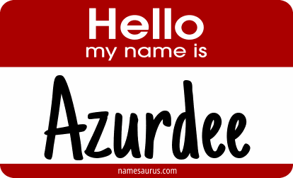 Hello my name is Azurdee png download