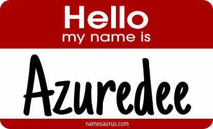 Hello my name is Azuredee png download