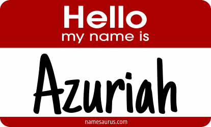 Hello my name is Azuriah png download