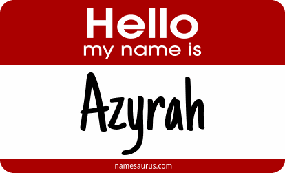 Hello my name is Azyrah png download