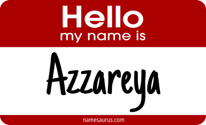 Hello my name is Azzareya png download