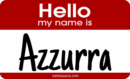 Hello my name is Azzurra png download