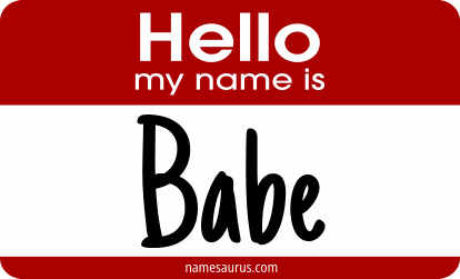 Hello my name is Babe png download