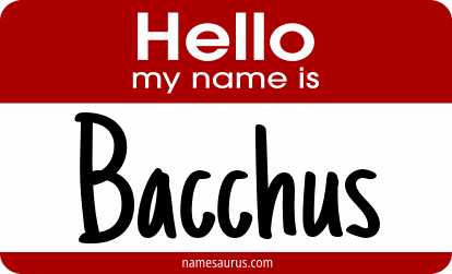 Hello my name is Bacchus png download