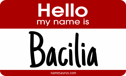 Hello my name is Bacilia png download