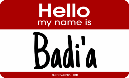 Hello my name is Badi'a png download