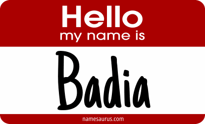 Hello my name is Badia png download