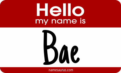 Hello my name is Bae png download