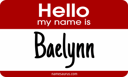 Hello my name is Baelynn png download