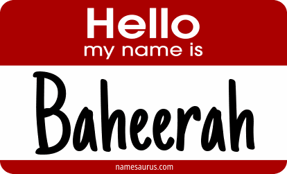 Hello my name is Baheerah png download