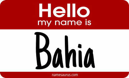 Hello my name is Bahia png download