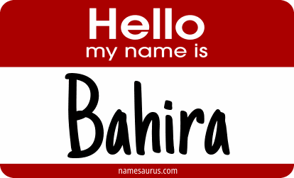 Hello my name is Bahira png download