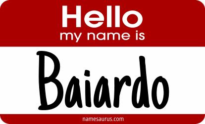 Hello my name is Baiardo png download