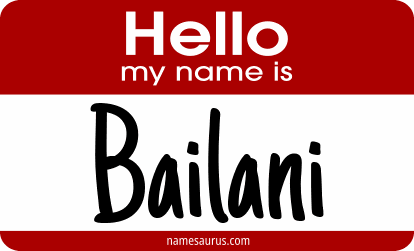 Hello my name is Bailani png download
