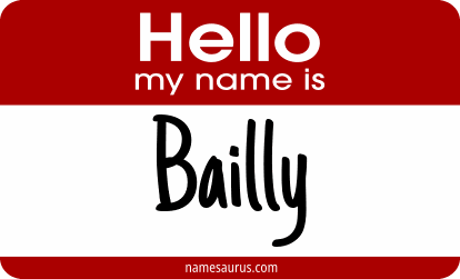 Hello my name is Bailly png download