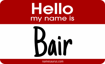 Hello my name is Bair png download
