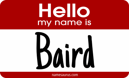 Hello my name is Baird png download