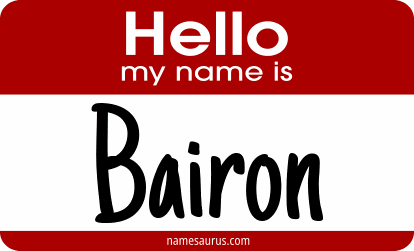 Hello my name is Bairon png download