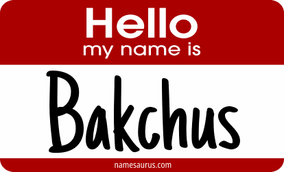 Hello my name is Bakchus png download