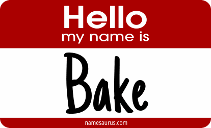 Hello my name is Bake png download