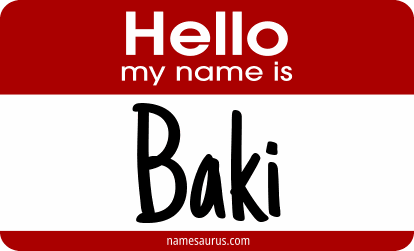 Hello my name is Baki png download