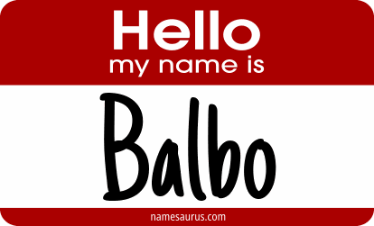 Hello my name is Balbo png download