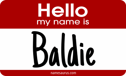 Hello my name is Baldie png download