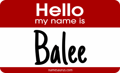 Hello my name is Balee png download