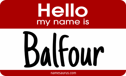 Hello my name is Balfour png download