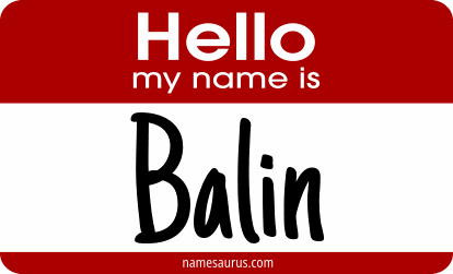 Hello my name is Balin png download