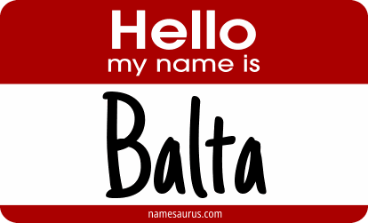 Hello my name is Balta png download
