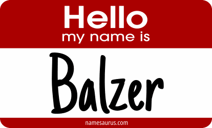Hello my name is Balzer png download