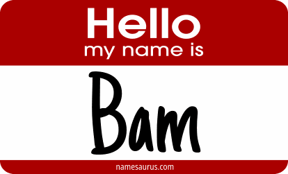 Hello my name is Bam png download