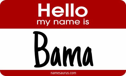 Hello my name is Bama png download