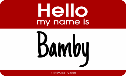 Hello my name is Bamby png download