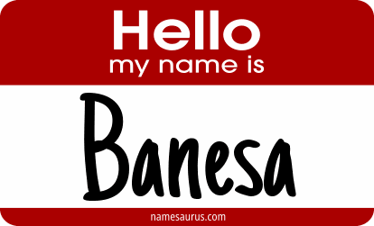 Hello my name is Banesa png download
