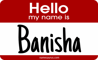 Hello my name is Banisha png download