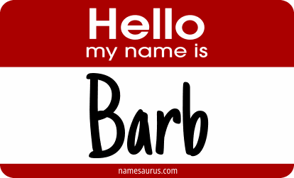 Hello my name is Barb png download