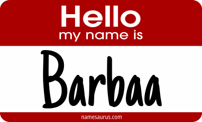 Hello my name is Barbaa png download