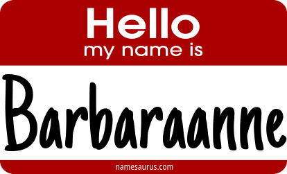 Hello my name is Barbaraanne png download