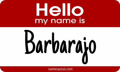 Hello my name is Barbarajo png download