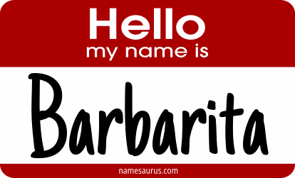 Hello my name is Barbarita png download