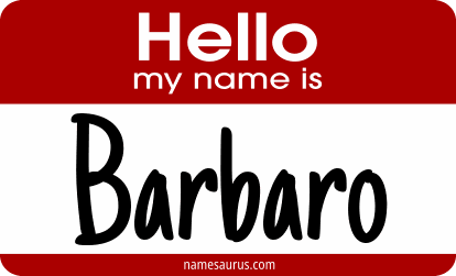 Hello my name is Barbaro png download