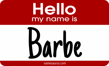 Hello my name is Barbe png download