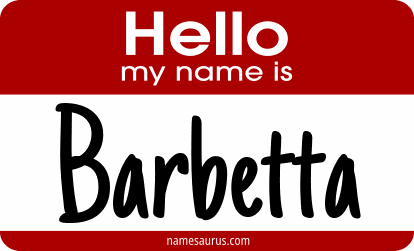Hello my name is Barbetta png download