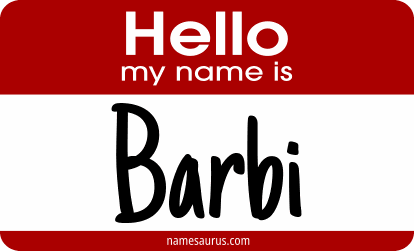 Hello my name is Barbi png download