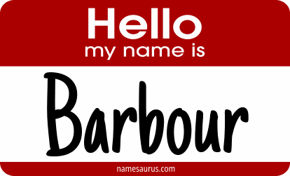 Hello my name is Barbour png download