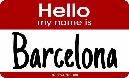 Hello my name is Barcelona png download
