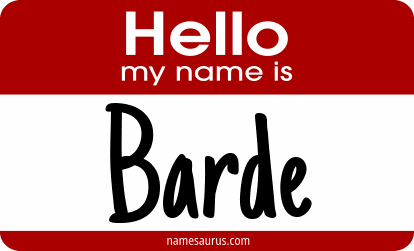 Hello my name is Barde png download